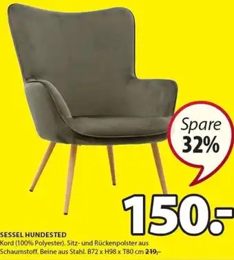 JYSK Sessel Hundested B72xH98xT80 cm Angebot