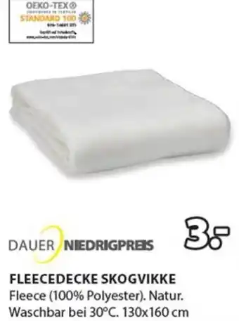 JYSK Fleecedecke Skogvikke 130x160 cm Angebot
