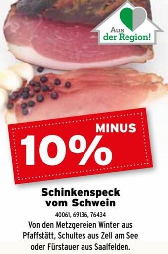 Salzburger Lagerhaus Schinkenspeck vom Schwein Angebot