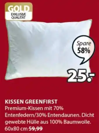 JYSK Kissen Greenfirst 60x80cm Angebot