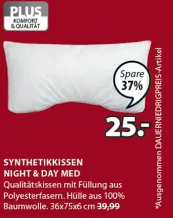 JYSK Synthetikkissen Night & Day Med 36x75x6 cm Angebot