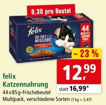 Fressnapf Felix Katzennahrung 44x85g Angebot