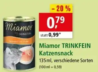 Fressnapf Miamor Trinfein Katzensnack 135ml Angebot