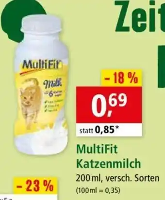 Fressnapf MultiFit Katzenmilch 200ml Angebot