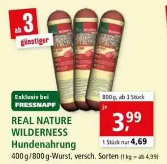 Fressnapf Real Nature Wilderness Hundenahrung 400g Angebot