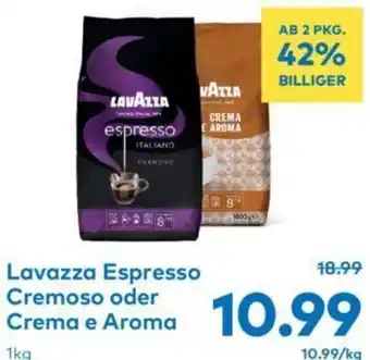 T&G Lavazza Espresso Cremoso oder Crema e Aroma 1kg Angebot
