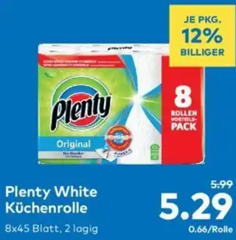 T&G Plenty White Küchenrolle 8x45 Blatt Angebot