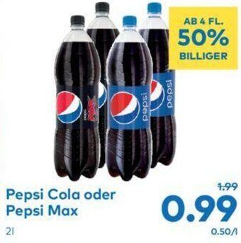 T&G Pepsi Cola oder Pepsi Max 2l Angebot