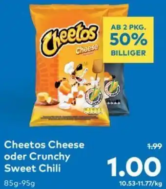 T&G Cheetos Cheese oder Crunchy Sweet Chili 85g-95g Angebot