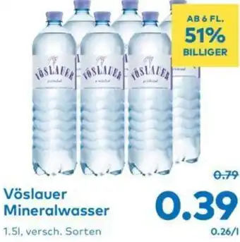 T&G Vöslauer Mineralwasser 1,5l Angebot