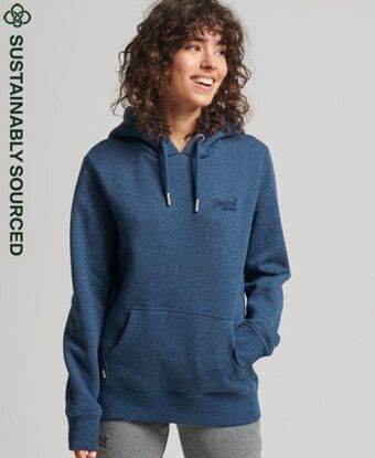 Superdry Organic cotton vintage logo embroidered hoodie Angebot