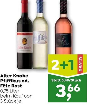 ADEG Alter Knabe Pfiffikus od. Fête Rosê 0,75 Liter Angebot