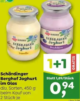 ADEG Schärdinger Berghof Joghurt im Glas 450g Angebot