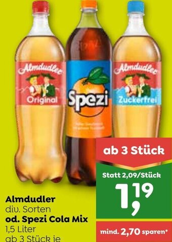 ADEG Almdudler od. Spezi Cola Mix 1,5 Liter Angebot