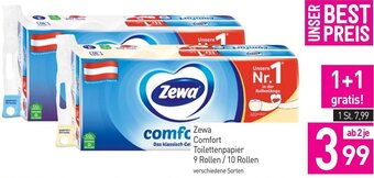 Sutterlüty Zewa Comfort Toilettenpapier 9 Rollen / 10 Rollen Angebot