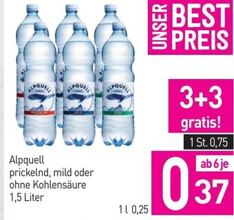 Sutterlüty Alpquell prickelnd, mild oder ohne Kohlensäure 1,5 Liter Angebot