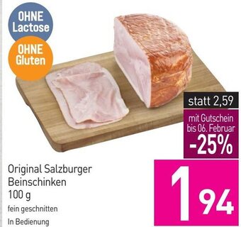 Sutterlüty Original Salzburger Beinschinken 100g Angebot