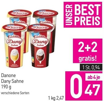 Sutterlüty Danone Dany Sahne 190 g Angebot