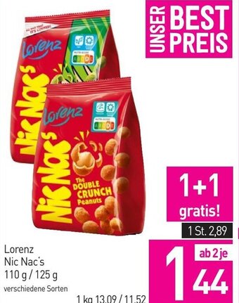 Sutterlüty Lorenz Nic Nac's 110g/125g Angebot
