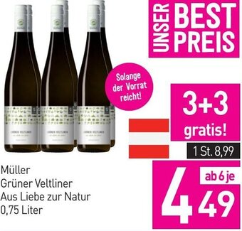 Sutterlüty Müller Grüner Veltliner Aus Liebe zur Natur 0,75 Liter Angebot