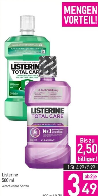 Sutterlüty Listerine 500 ml Angebot