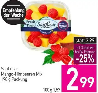 Sutterlüty SanLucar Mango-Himbeeren Mix 190g Angebot