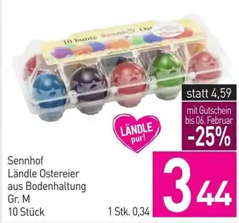 Sutterlüty Sennhof Ländle Ostereier aus Bodenhaltung Angebot