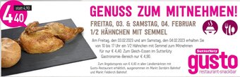 Sutterlüty 1/2 Hähnchen mit Semmel Angebot