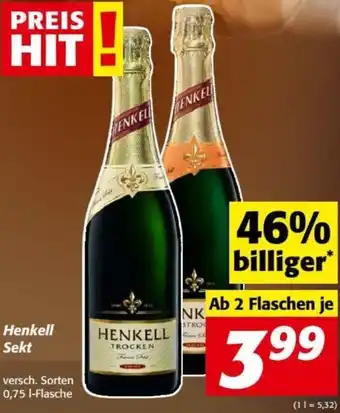 Nah&Frisch Henkell Sekt 0,75 L Angebot