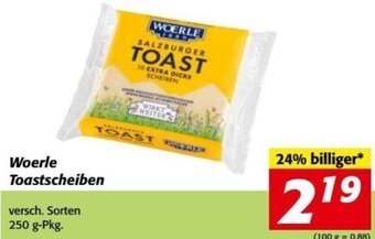 Nah&Frisch Woerle Toastscheiben 250g Angebot