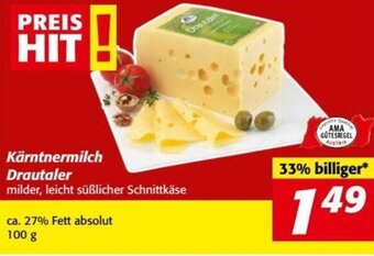 Nah&Frisch Kärntnermilch Drautaler 100g Angebot