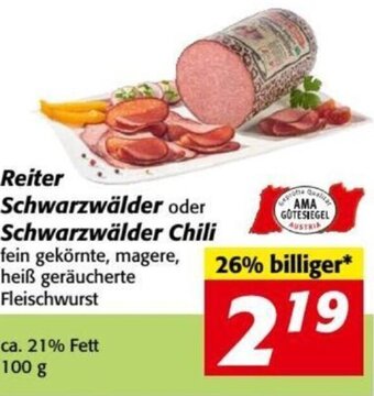 Nah&Frisch Reiter Schwarzwälder oder Schwarzwälder Chili 100 g Angebot