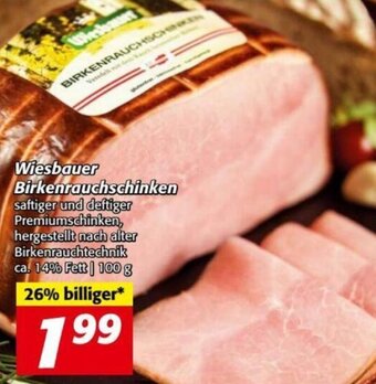 Nah&Frisch Wiesbauer Birkenrauchschinken 100g Angebot