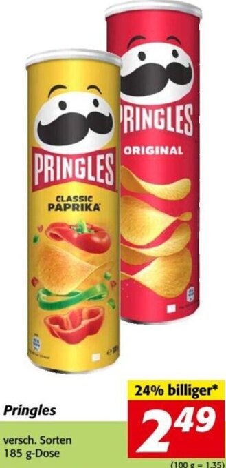 Nah&Frisch Pringles 185g Angebot