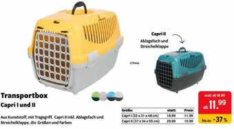 Das Futterhaus Transportbox Capri I und II Angebot