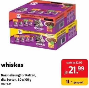 Das Futterhaus Whiskas 80 x 100 g Angebot