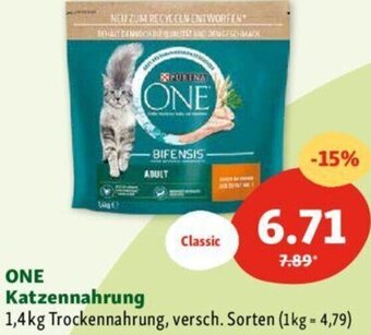 Fressnapf One Katzennahrung 1,4kg Angebot