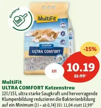 Fressnapf MultiFit Ultra Comfort Katzenstreu 12L/15L Angebot