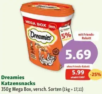 Fressnapf Dreamies Katzensnacks 350g Angebot