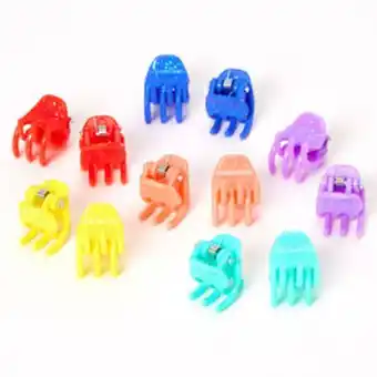 Claire's Claire's club rainbow glitter mini hair claws - 12 pack Angebot