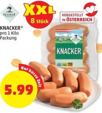 PENNY Knacker pro 1 kilo Angebot