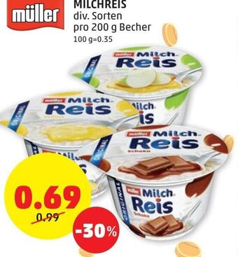 PENNY Müller Milchreis 200g Angebot