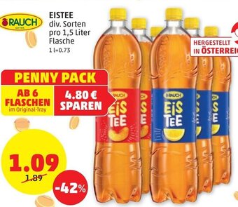 PENNY Rauch Eistee 1,5 Liter Angebot