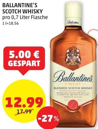 PENNY Ballantine's Scotch Whisky 0,7 Liter Angebot