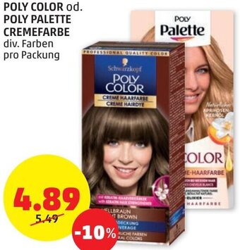 PENNY Poly color od. Poly Palette Cremefarbe pro Packung Angebot