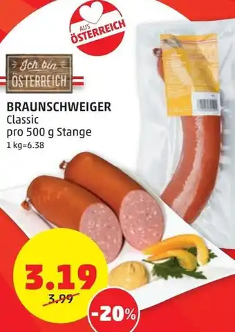 PENNY Braunschweiger 500 g Angebot
