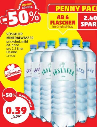 PENNY Vöslauer Mineralwasser 1,5 Liter Angebot