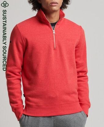 Superdry Organic cotton vintage logo zip henley sweatshirt Angebot