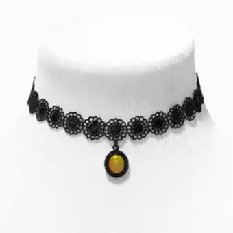 Claire's Black mandala mood oval choker necklace Angebot