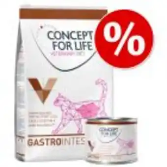 Zooplus Probierangebot: 3 kg + 6 x 200 g concept for life veterinary diet gastro intestinal Angebot